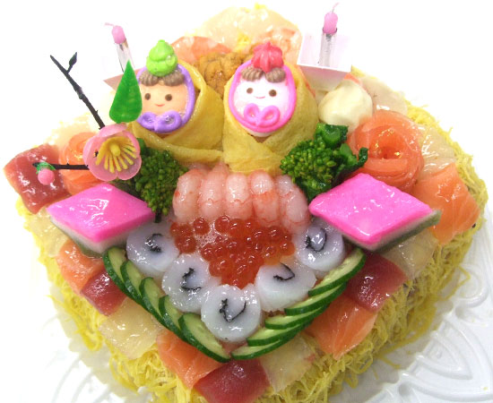 ひな祭り寿司ケーキ